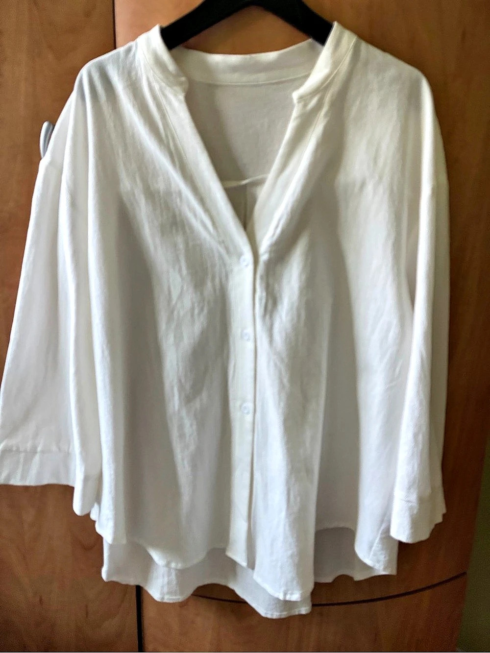 SHEIN White Button Front Blouse XL Like New